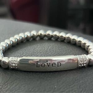 Brighton Silver 'Loved' Bracelet